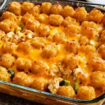 Delicious chicken tater tot casserole